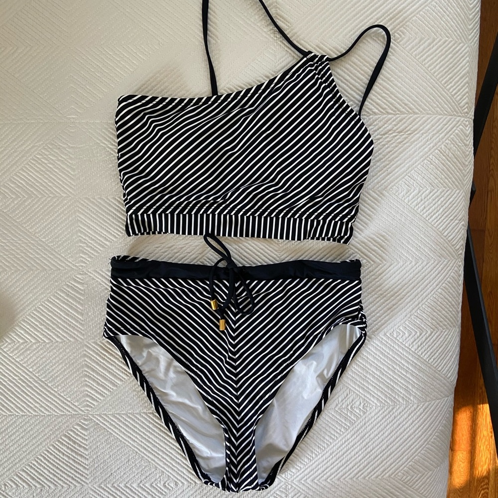 La Blanca Stripes High waisted bikini set